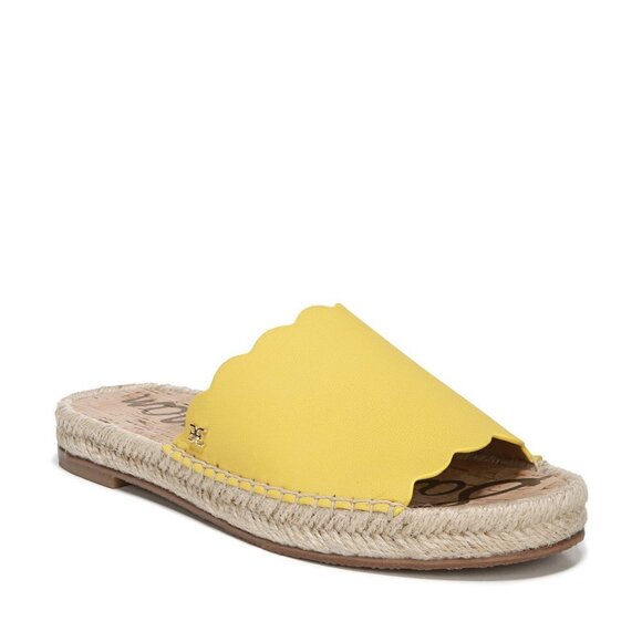 Sam Edelman Andy Scalloped Leather Espadri… - Picture 1 of 16